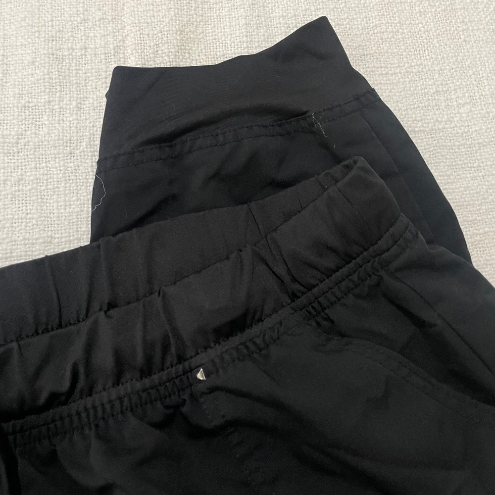 Lucy Black Wide Leg Activewear Pants Women S Short Zipper Pockets Stretch - Picture 9 of 10